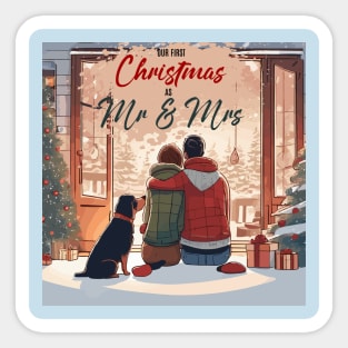 Our First Christmas as Mr and Mrs Sticker